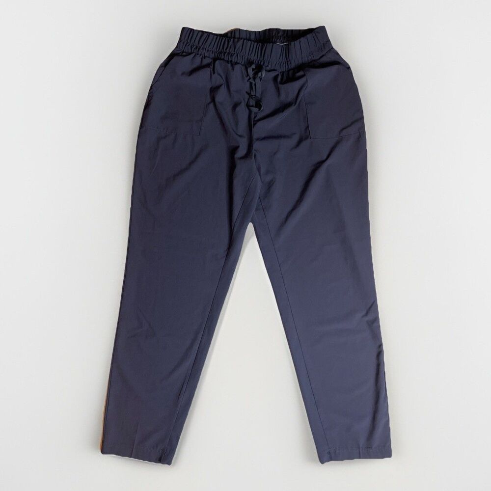 APANA Women Nylon Jogger Pants - Size Medium , Blue Drawstring Waist, Pockets